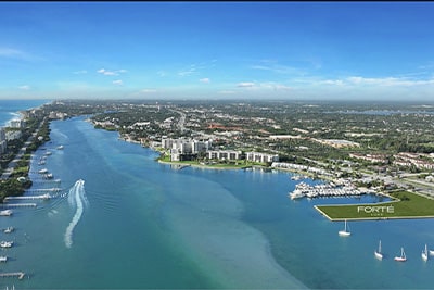 aerial of the forte location