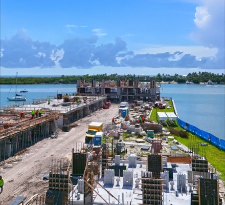 aerial July 2025 Construction Progress at Forte Luxe