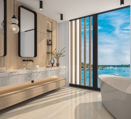 Jupiter Waterfront Views from Forte Luxe Master Bath